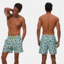 Bermuda Casual com Desenhos de Frutas Masculino Moda Verão