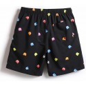 Short Preto de Banho Masculino Geek Pac-Man Surf Tumblr Moda Jovem