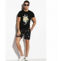 Short Preto de Banho Masculino Geek Pac-Man Surf Tumblr Moda Jovem