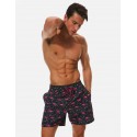 Short Casual Masculino Estampa Animal de Aves Moda Praia