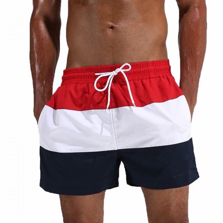 Short Casual Masculino Fit de Treino Listrado Poliester