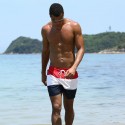 Men's Casual Short Fit striped Polyester Workout