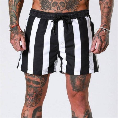 Summer Casual Young style modern beach male striped Short