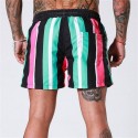 Short Listrado Masculino de Praia Summer Casual Estilo Jovem Moderno