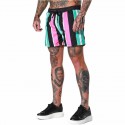 Short Listrado Masculino de Praia Summer Casual Estilo Jovem Moderno