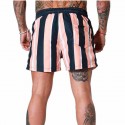 Short Listrado Masculino de Praia Summer Casual Estilo Jovem Moderno