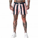 Short Listrado Masculino de Praia Summer Casual Estilo Jovem Moderno