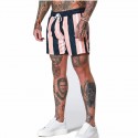 Short Listrado Masculino de Praia Summer Casual Estilo Jovem Moderno