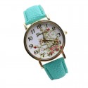 Floral Clock Female Colored Fashion Casual Geneva Delicado Beautiful