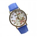 Floral Clock Female Colored Fashion Casual Geneva Delicado Beautiful