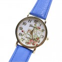 Floral Clock Female Colored Fashion Casual Geneva Delicado Beautiful