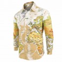 Shirt pattern Map Mundi long sleeve Geek style Nerd Green geography