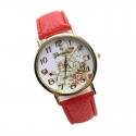 Floral Clock Female Colored Fashion Casual Geneva Delicado Beautiful