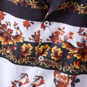 Camisa Havaiana Floral Listrada Manga Curta Moda Praia Verão de Botões