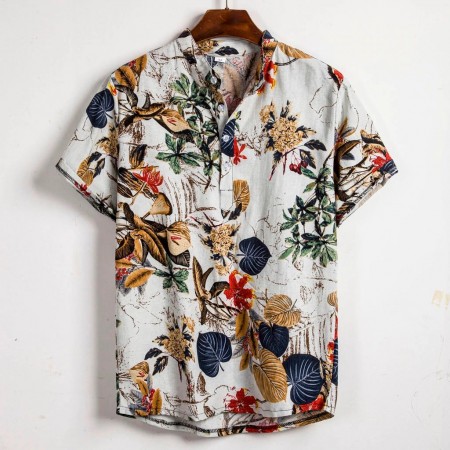 Tropical Floral button short sleeve shirt Casual summer holiday