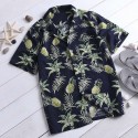 Camisa Abacaxi Floral Moda Havaiana Masculina Plus Size Tamanho Grande