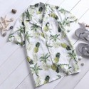 Camisa Abacaxi Floral Moda Havaiana Masculina Plus Size Tamanho Grande