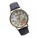 Floral Clock Female Colored Fashion Casual Geneva Delicado Beautiful