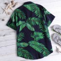 Camisa Plus Size Havaiana Masculina Manga Curta Botão Tamanho Grande