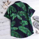 Plus Size Hawaiian Men's Short sleeve button large size shirt