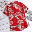 Plus Size Hawaiian Men's Short sleeve button large size shirt