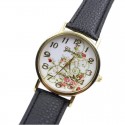 Floral Clock Female Colored Fashion Casual Geneva Delicado Beautiful