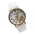 Floral Clock Female Colored Fashion Casual Geneva Delicado Beautiful