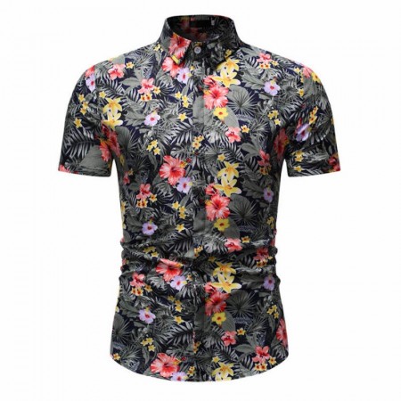 Camisa Masculina Novo Estilo Florida Verão Moda Praia