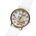 Floral Clock Female Colored Fashion Casual Geneva Delicado Beautiful