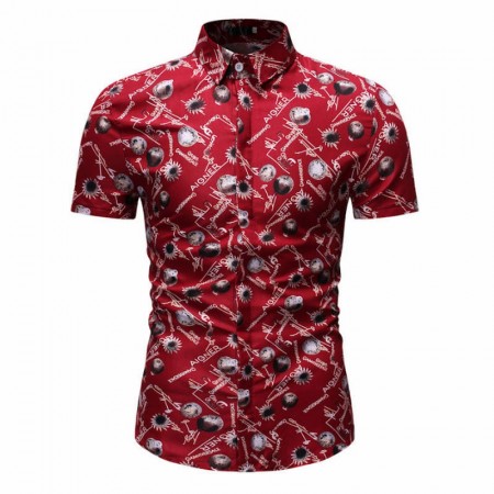 Camisa Masculina Novo Estilo Florida Verão Moda Praia