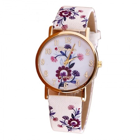 Relógio Feminino Floral Delicado Fashion Barato Sifisticado Garota