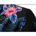 Camisa de Praia Masculina Floral Manga Curta em Algodão
