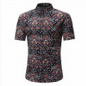 Camisa Masculina Novo Modelo Estampa Floral Praia