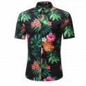 Camisa Masculina Novo Modelo Estampa Floral Praia