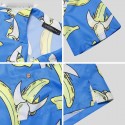 Camisa Masculina Estampa Bananas Estilo Geek Moda Praia Plus Size