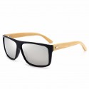 Men's Dark Wood-framed Sunglasses