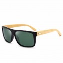 Men's Dark Wood-framed Sunglasses