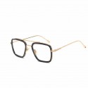 Men's Square Glasses Tony Stark Iron Man Yellow Frame