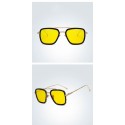 Men's Square Glasses Tony Stark Iron Man Yellow Frame