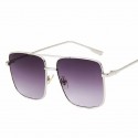 Aviator Square Sunglasses Gold Steel Frame