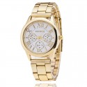 Relógio Geneva Feminino Formal Dourado Romanos Executivo Luxo
