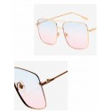 Aviator Square Sunglasses Gold Steel Frame