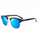 Sunglasses Mirrored Lens Blue UV Protection Upper Frame