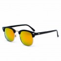 Sunglasses Mirrored Lens Blue UV Protection Upper Frame