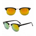 Óculos de Sol Lente Espelhada Azul Proteção UV Armação Superior
