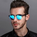 Óculos de Sol Lente Espelhada Azul Proteção UV Armação Superior