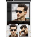 Men's Dark Wood-framed Sunglasses