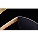 Men's Dark Wood-framed Sunglasses