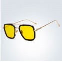 Men's Square Glasses Tony Stark Iron Man Yellow Frame