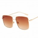 Aviator Square Sunglasses Gold Steel Frame